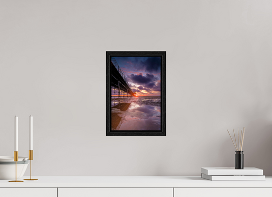 20 x 30 cm, Floater Frame Southport Pier at Sunset