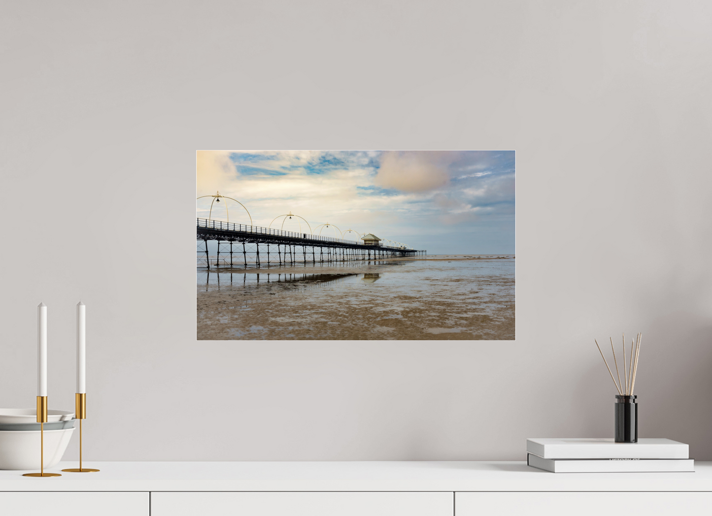 50.3 x 30 cm, Photo Print Under Acrylic Glass The Summer Pier