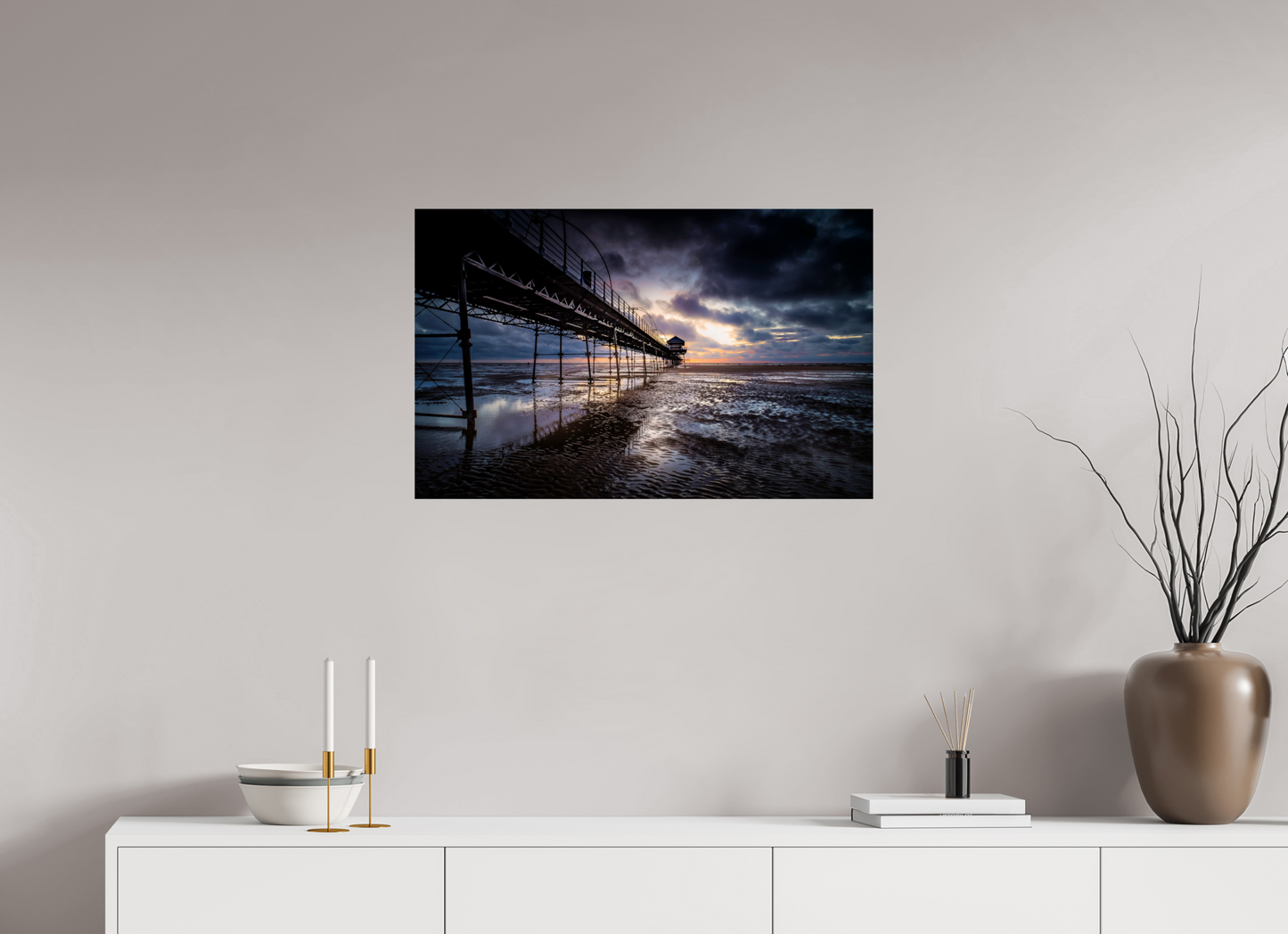 79 x 50 cm, Photo Print On Fuji Crystal DP II Pier into the Storm
