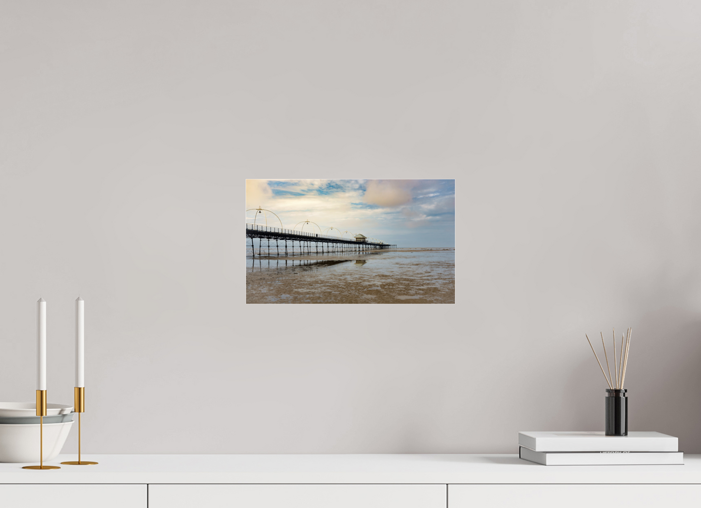 33.5 x 20 cm, Photo Print Under Acrylic Glass The Summer Pier
