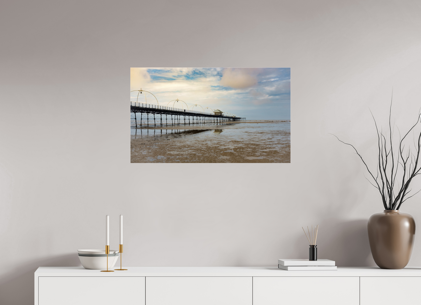 83.8 x 50 cm, Photo Print Under Acrylic Glass The Summer Pier