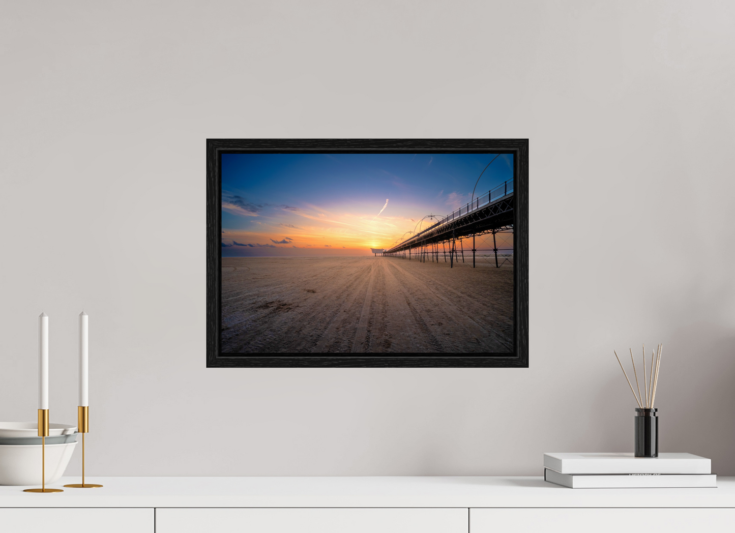 44 x 30 cm, Floater Frame Tracks of my Pier