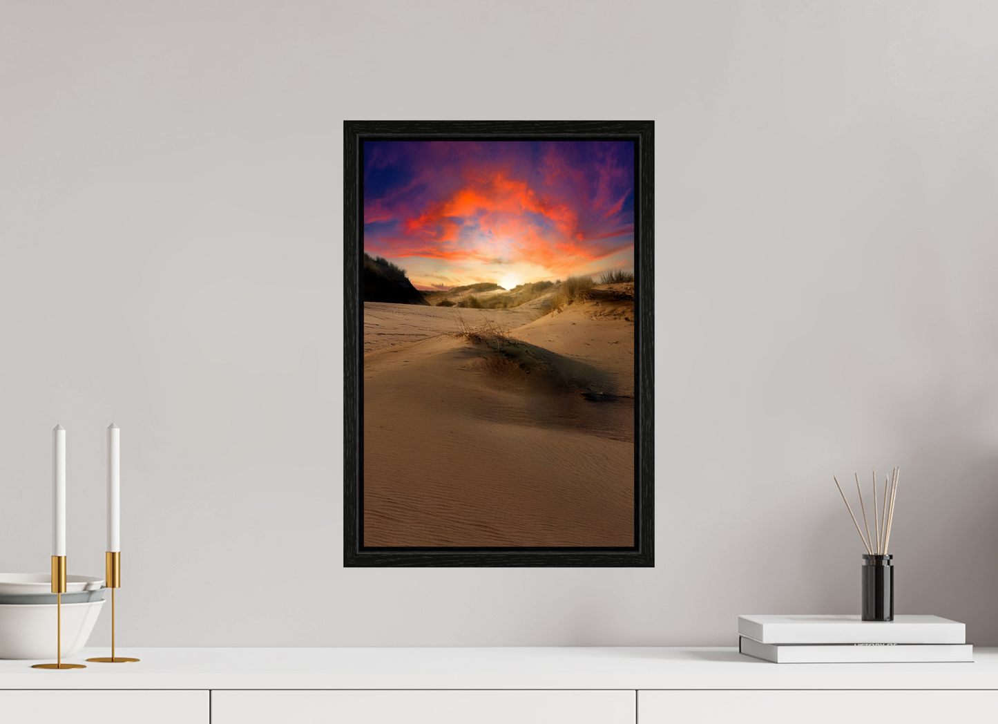 30 x 45 cm, Floater Frame Rainbow Sunset on the Sands
