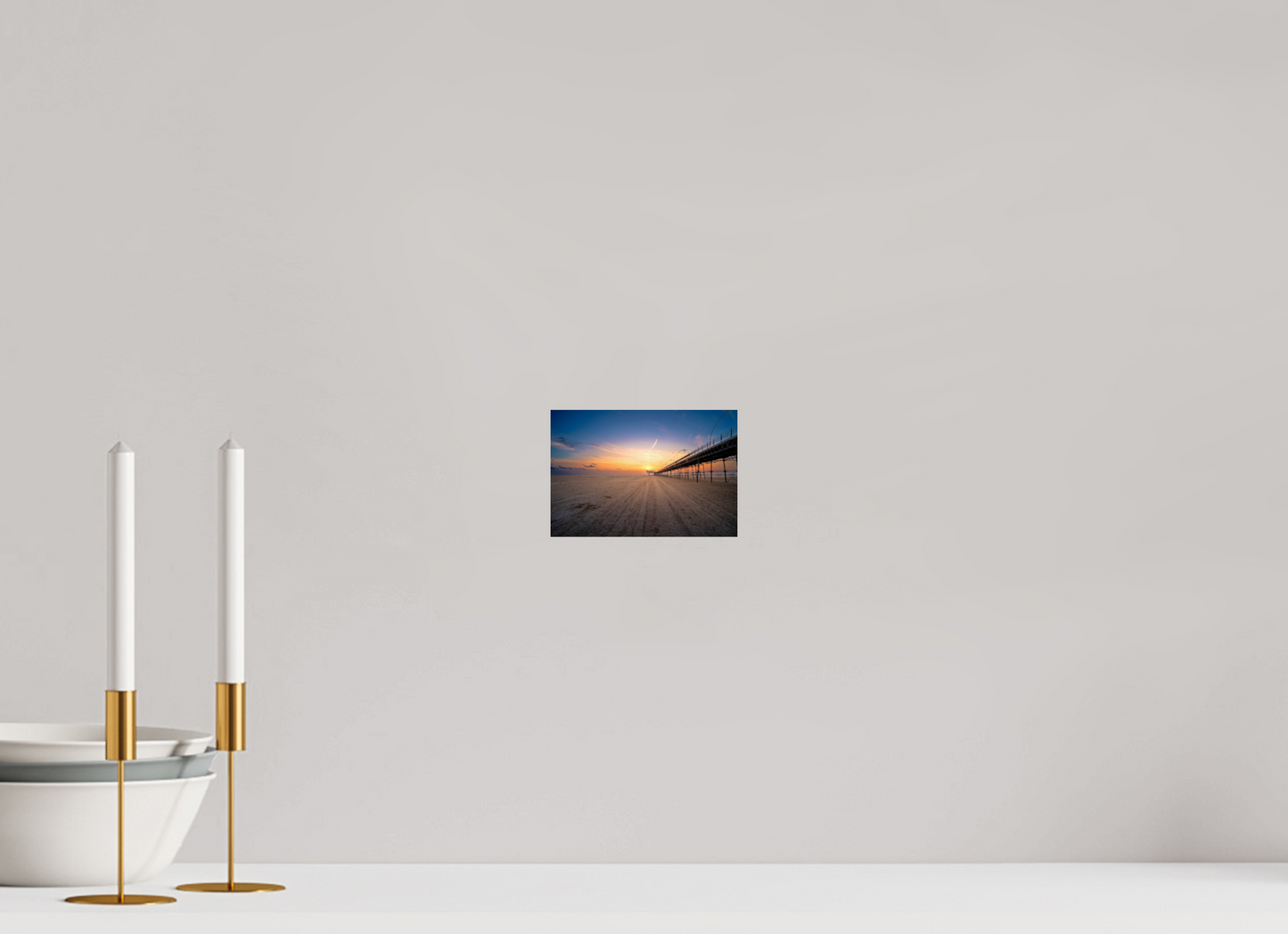 14.7 x 10 cm, Photo Print Under Acrylic Glass Tracks of my Pier