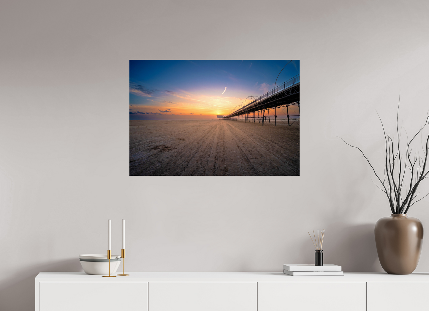 88.1 x 60 cm, Photo Print On Fuji Crystal DP II Tracks of my Pier