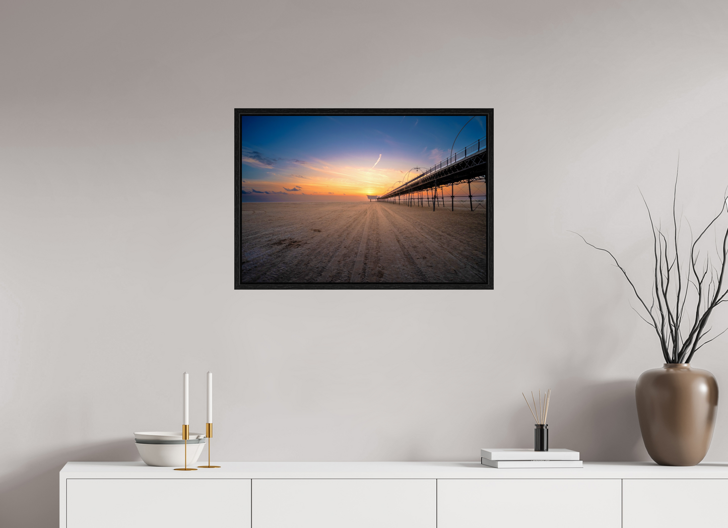 73.4 x 50 cm, Floater Frame Tracks of my Pier