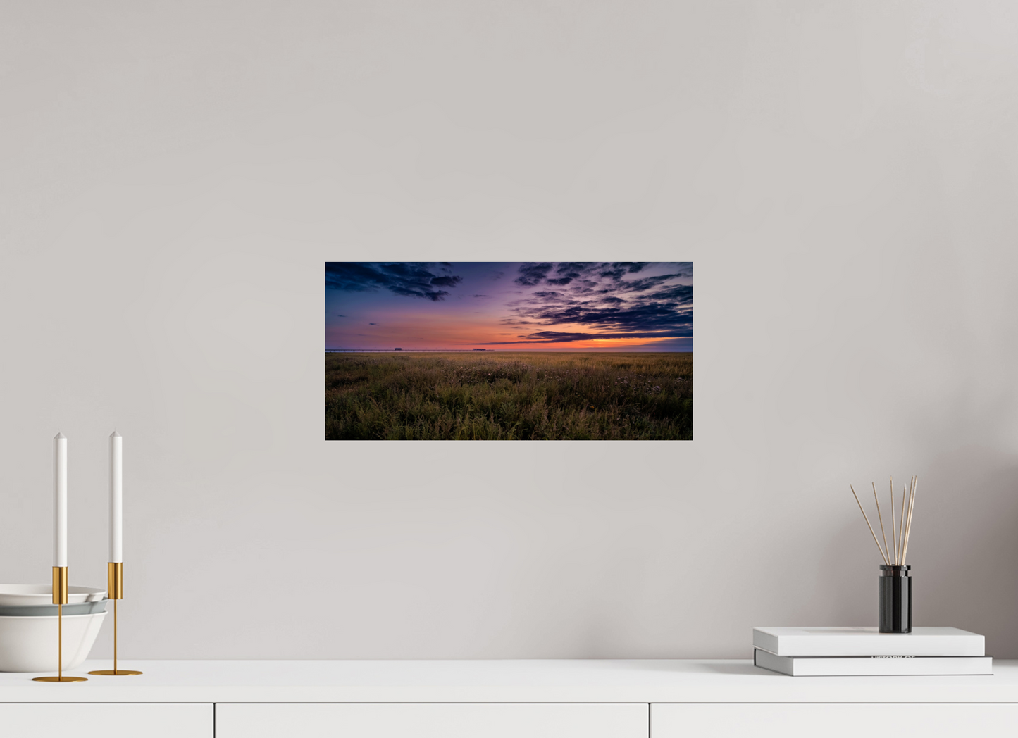 41.2 x 20 cm, Photo Print On Fuji Crystal DP II Across the Marsh