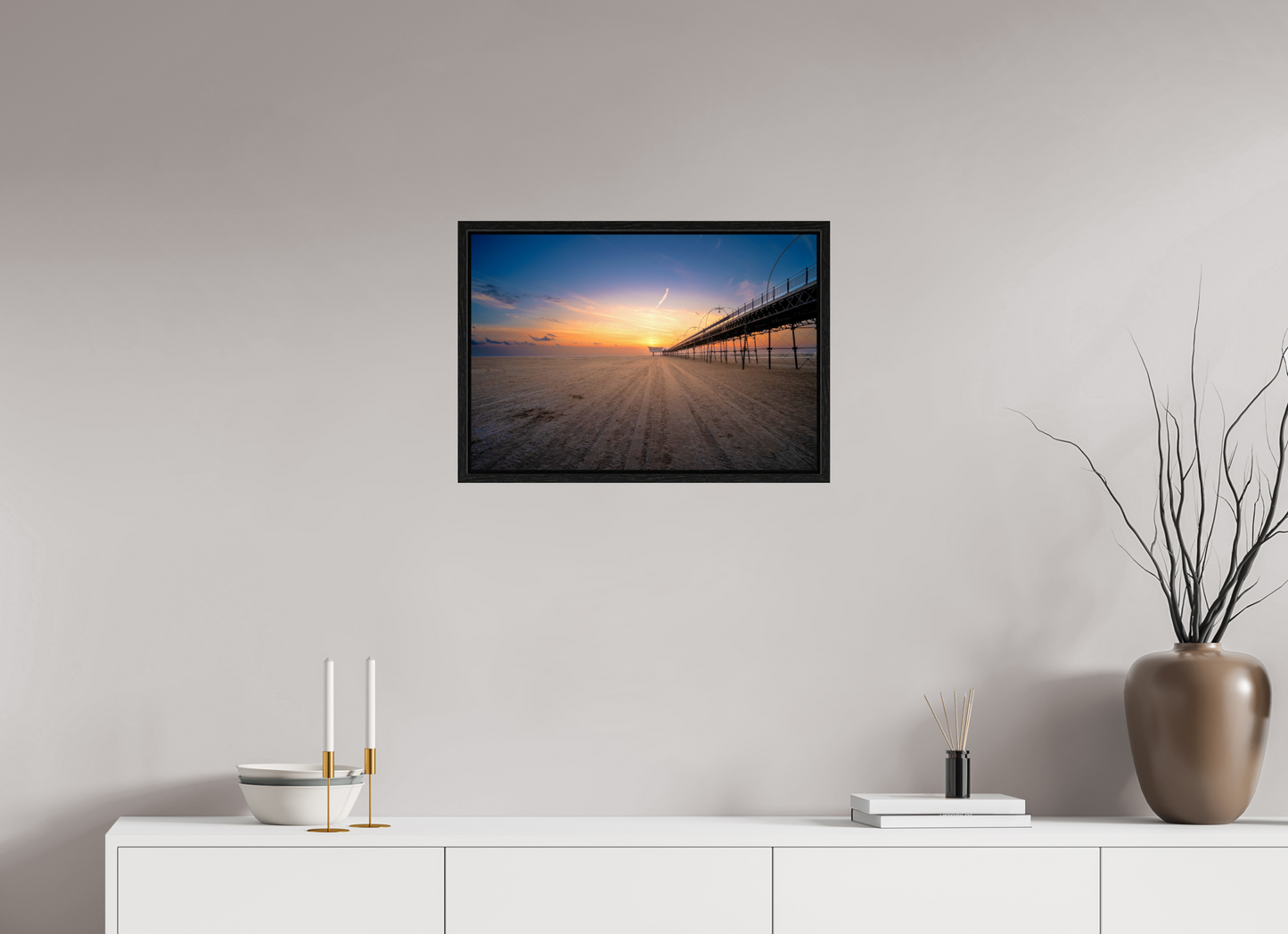 58.7 x 40 cm, Floater Frame Tracks of my Pier