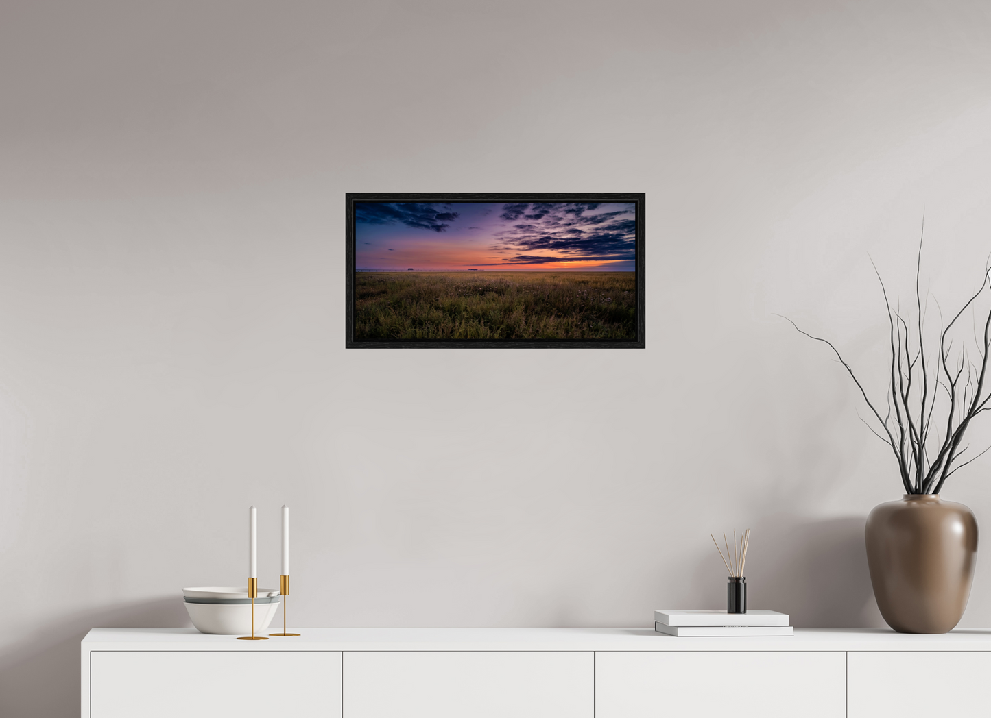 61.7 x 30 cm, Floater Frame Across the Marsh