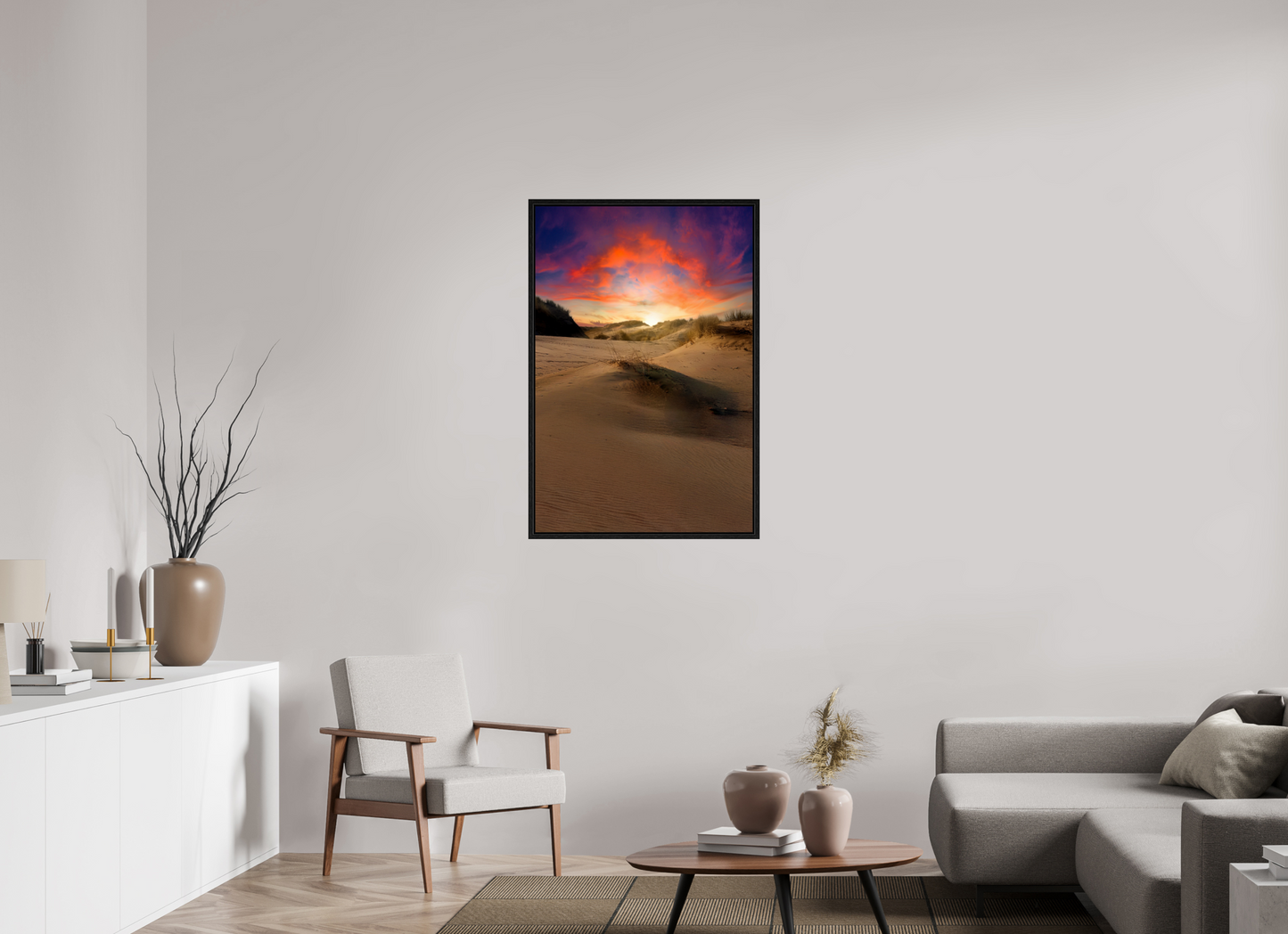 70 x 105 cm, Floater Frame Rainbow Sunset on the Sands