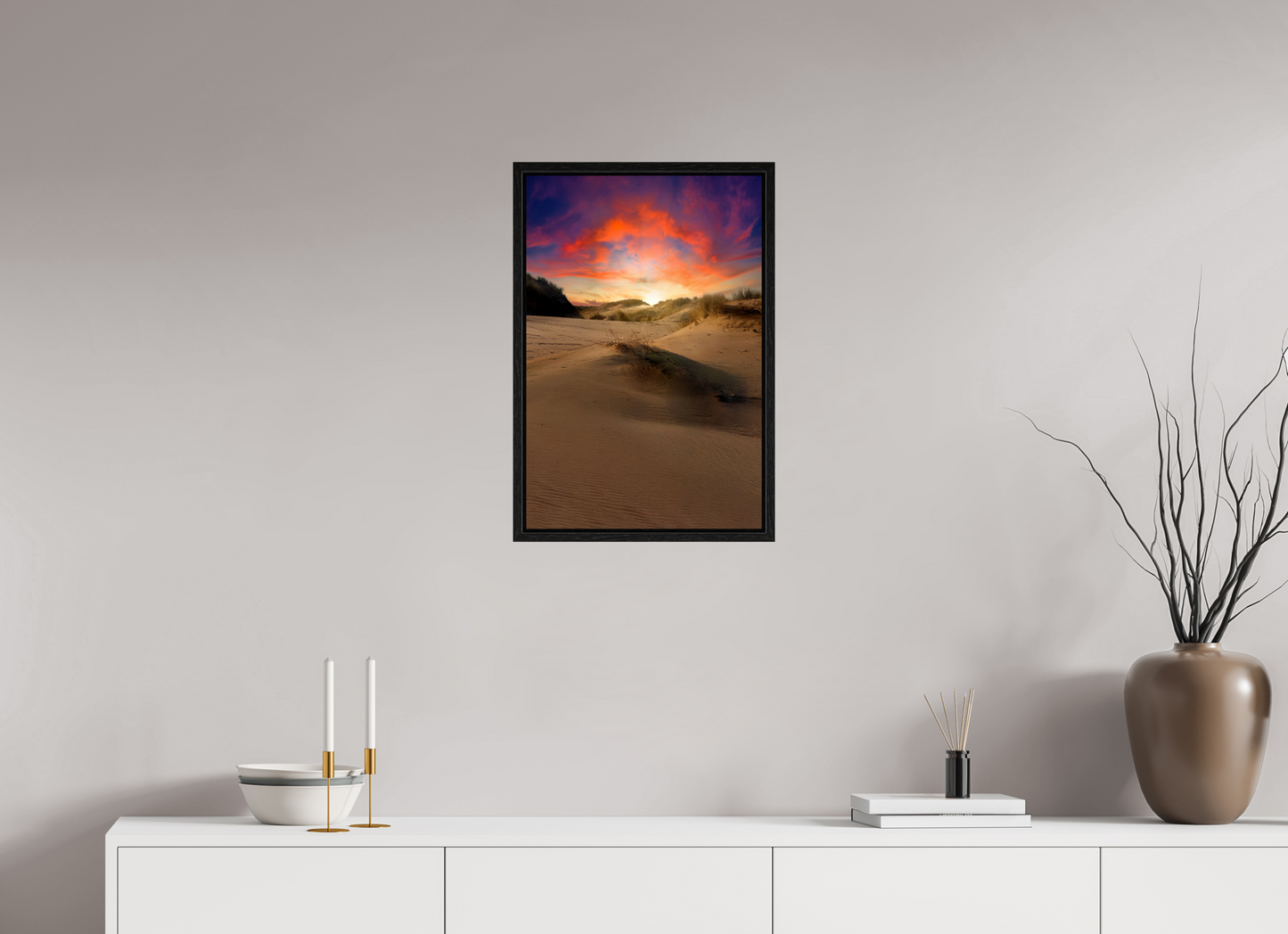 40 x 60 cm, Floater Frame Rainbow Sunset on the Sands